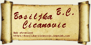 Bosiljka Čičanović vizit kartica